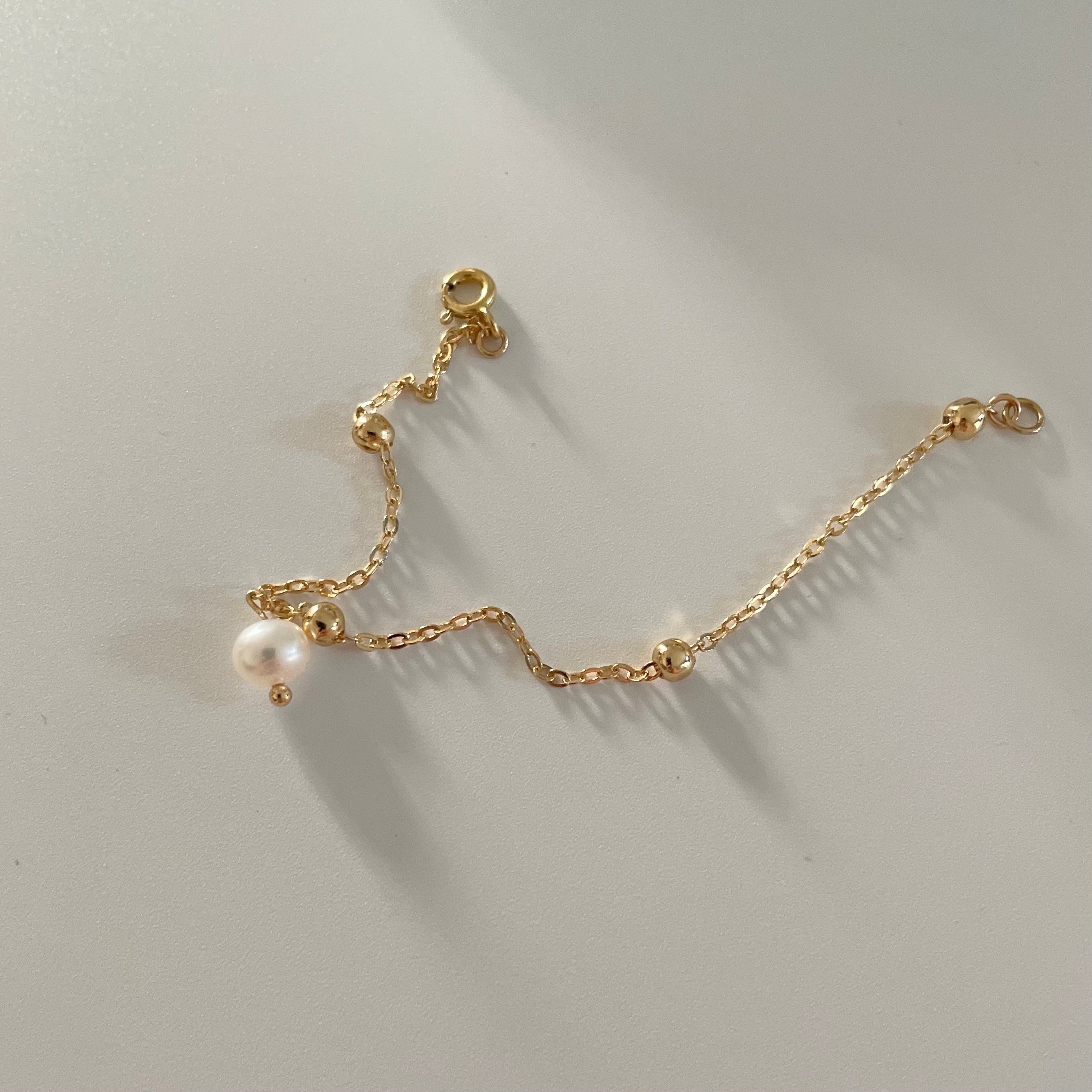 The 'Petite Drop' Dainty Pearl & Bead Bracelet - 14K Gold Filled