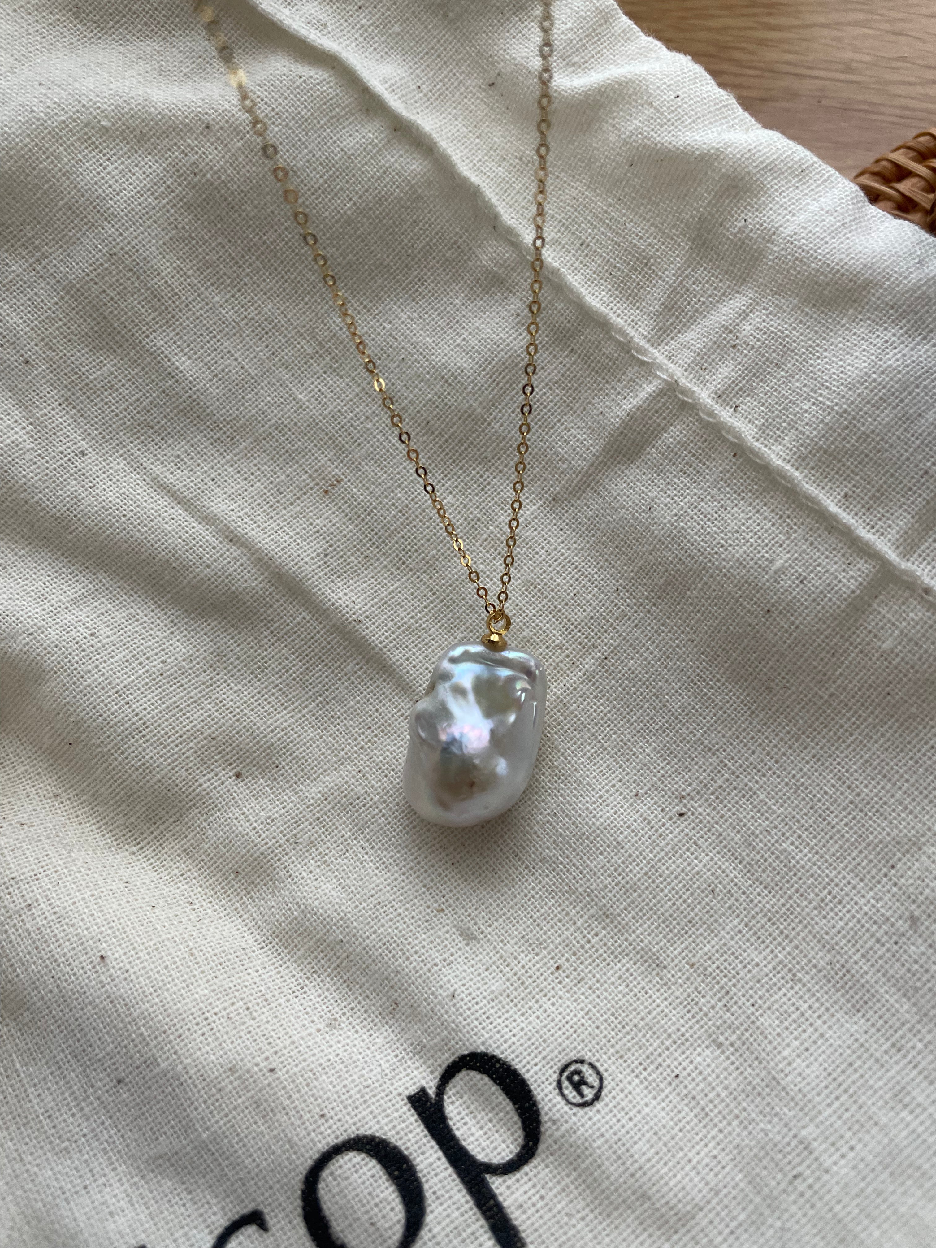 Baroque Pearl Chain Necklace