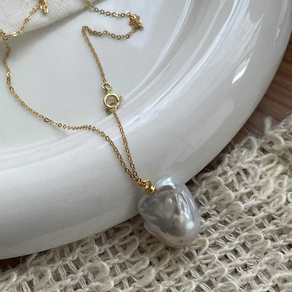 Baroque Pearl Chain Necklace
