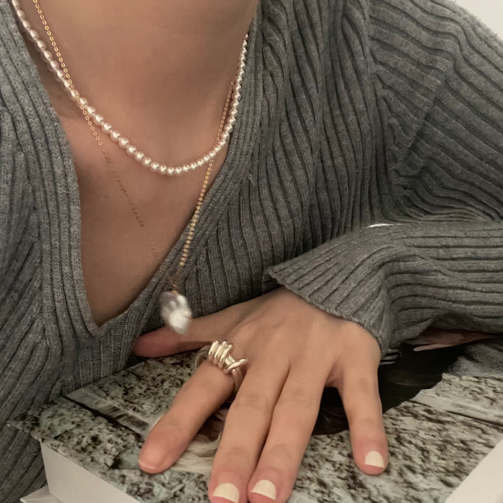 Baroque Pearl Chain Necklace