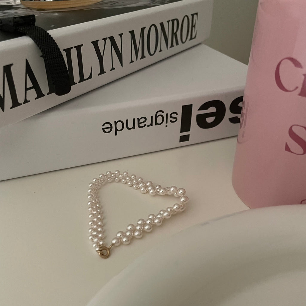 The 'Hepburn' Vintage Texture Pearl Bracelet - US 14K Gold Filled