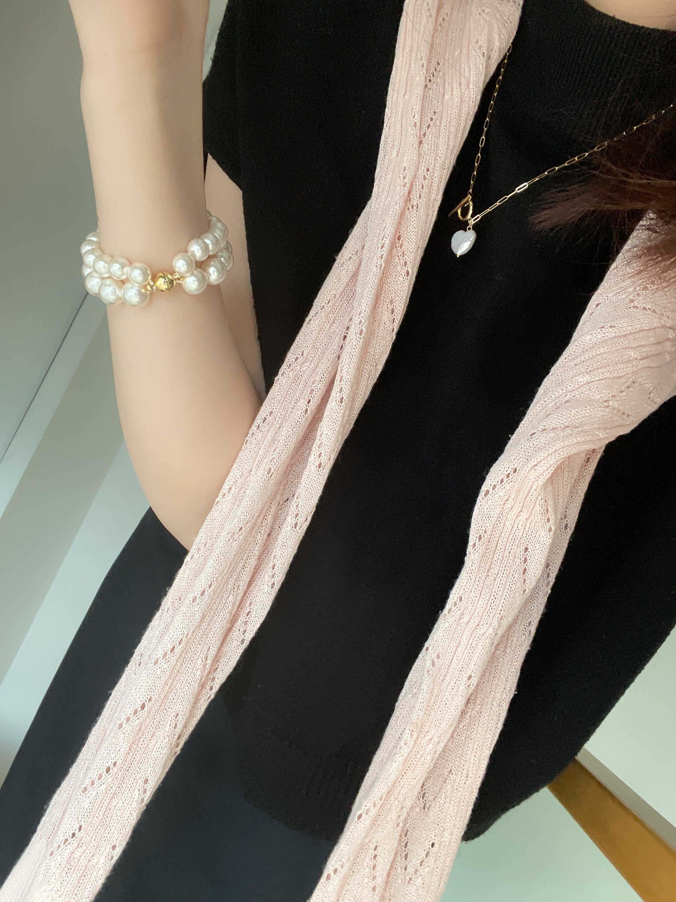 The 'Parisienne' Double Strand Pearl Bracelet with Gold Magnetic Clasp - 14K Gold Filled