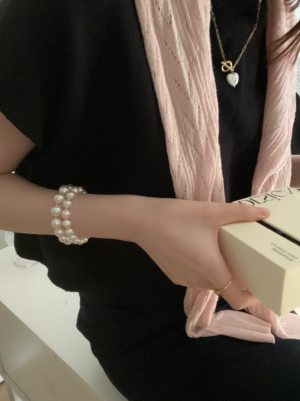 The 'Parisienne' Double Strand Pearl Bracelet with Gold Magnetic Clasp - 14K Gold Filled