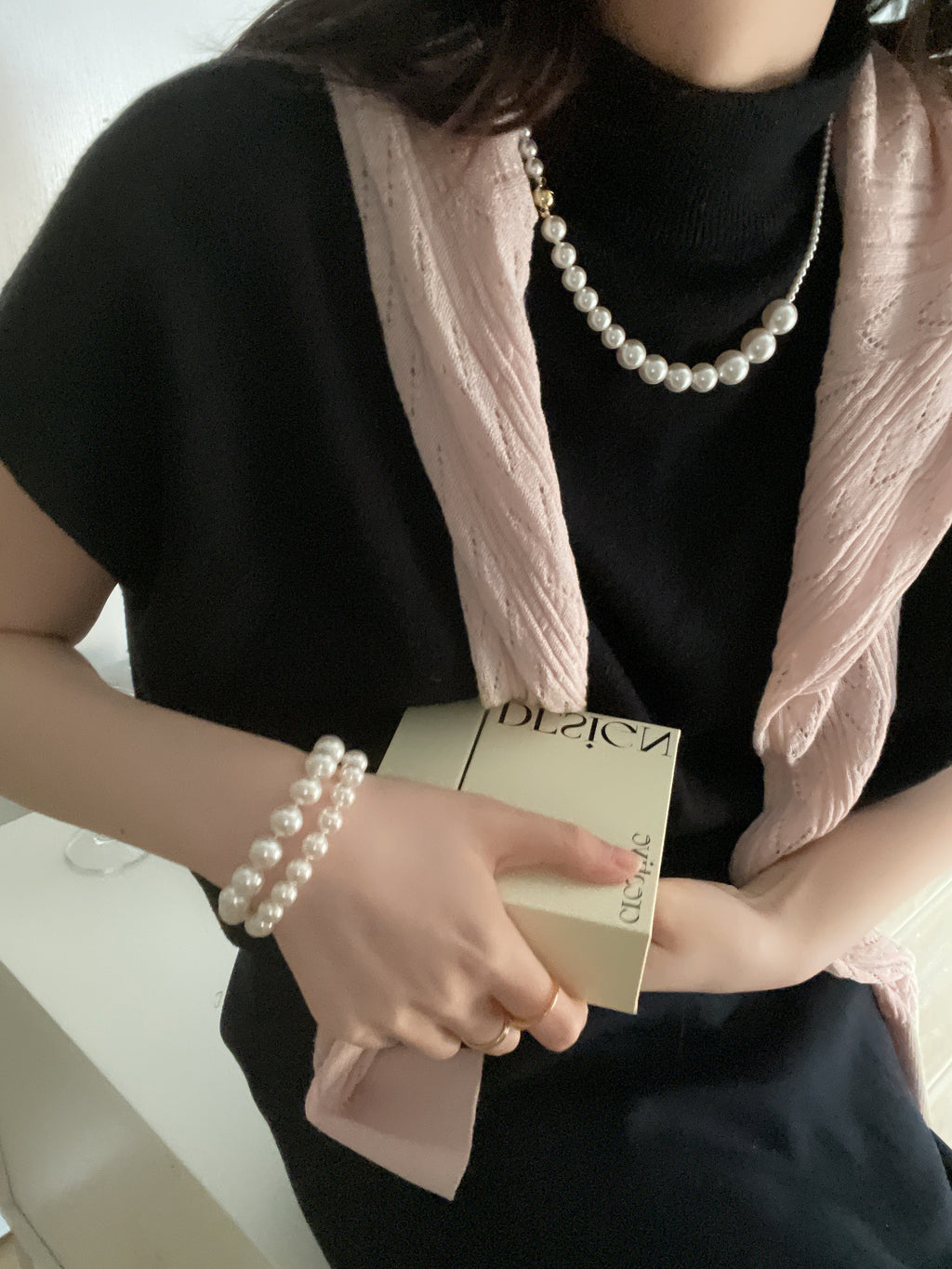 The 'Parisienne' Double Strand Pearl Bracelet with Gold Magnetic Clasp - 14K Gold Filled
