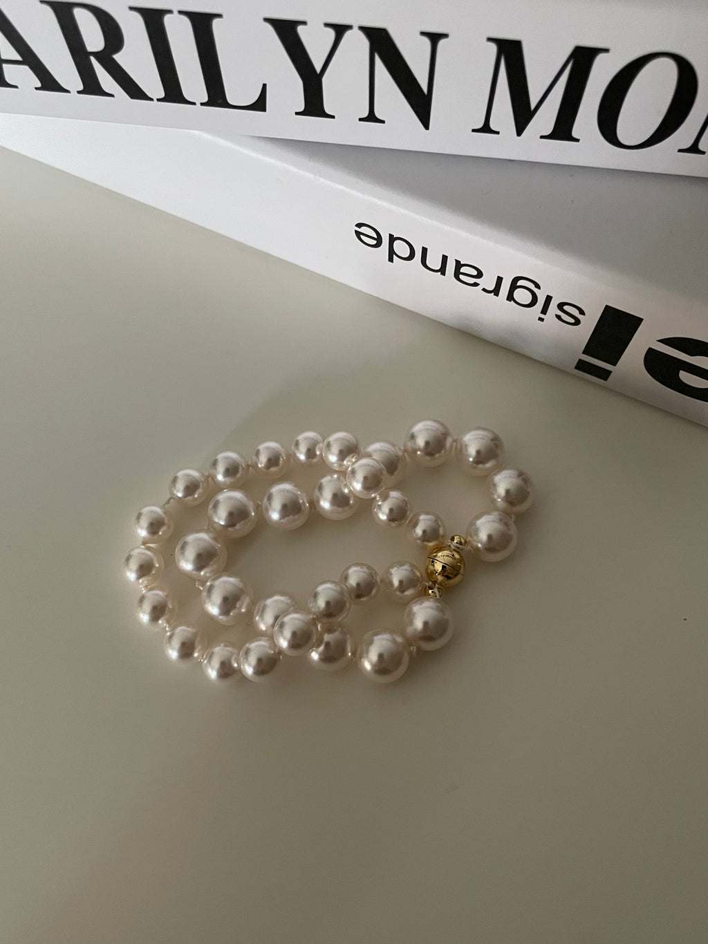 The 'Parisienne' Double Strand Pearl Bracelet with Gold Magnetic Clasp - 14K Gold Filled