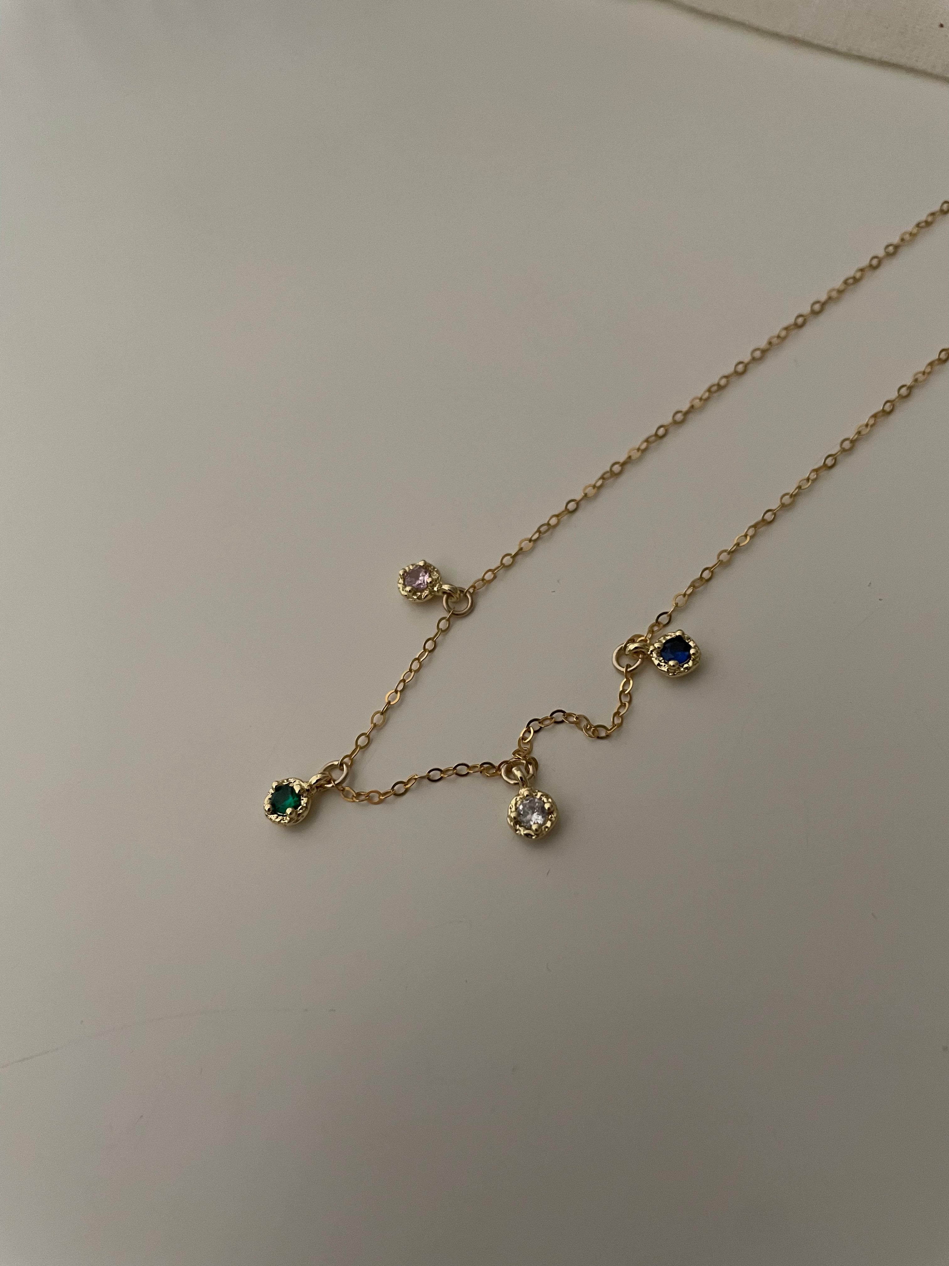 The 'Rainbow Drop' Dainty Necklace