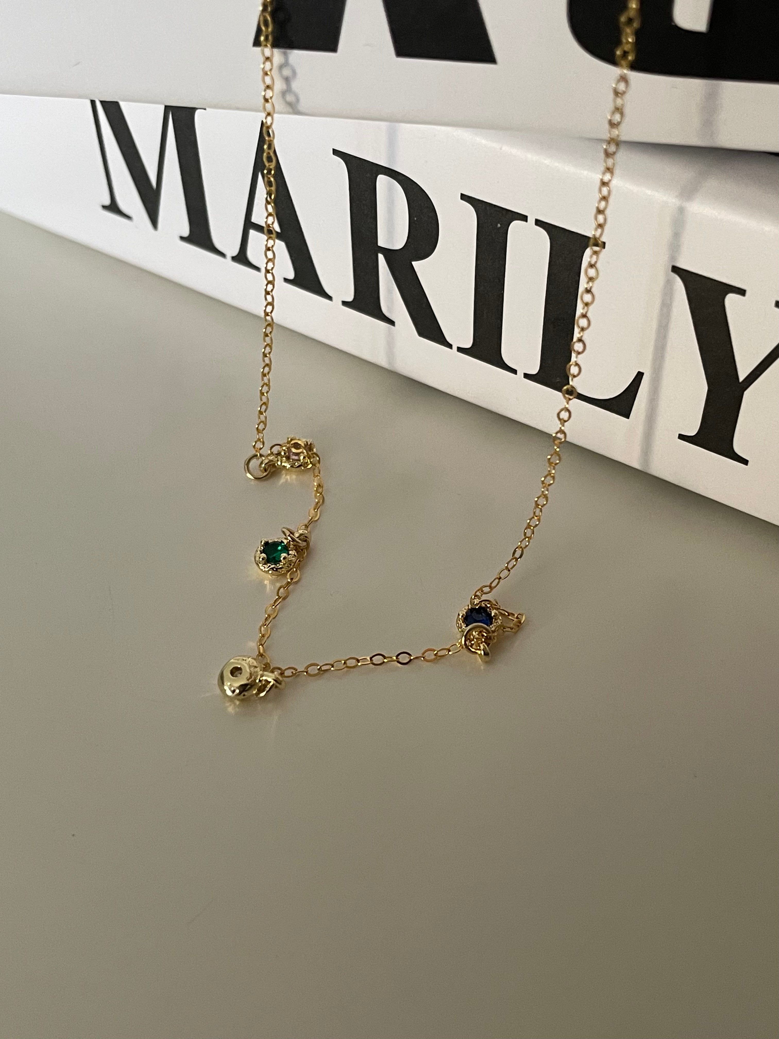 The 'Rainbow Drop' Dainty Necklace