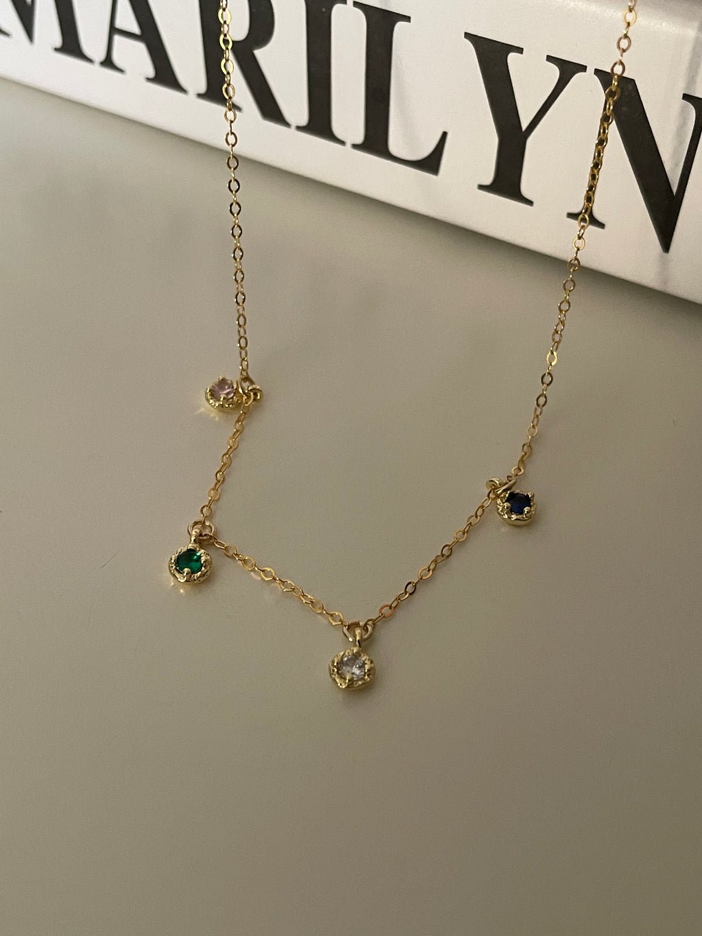 The 'Rainbow Drop' Dainty Necklace