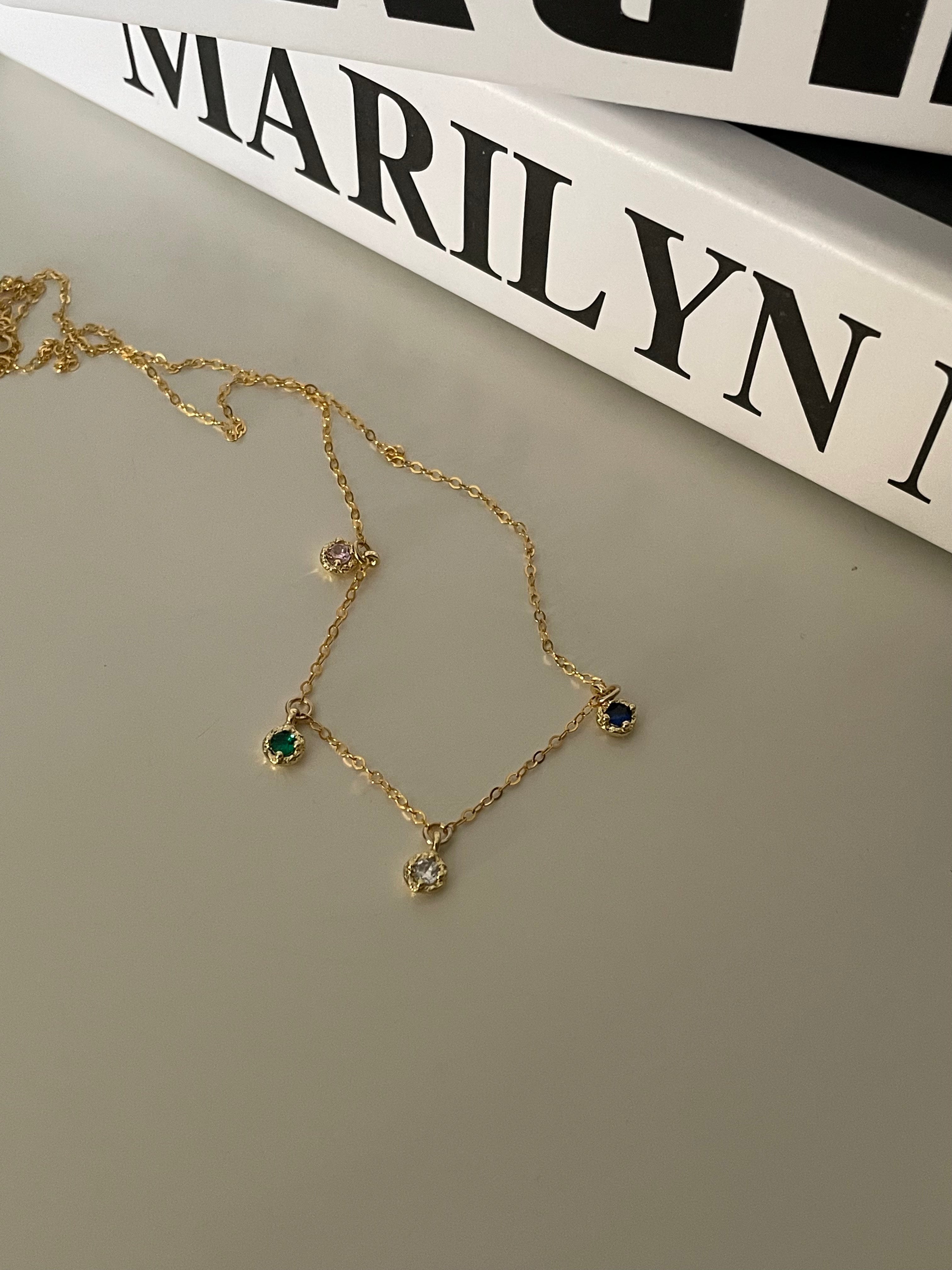 The 'Rainbow Drop' Dainty Necklace