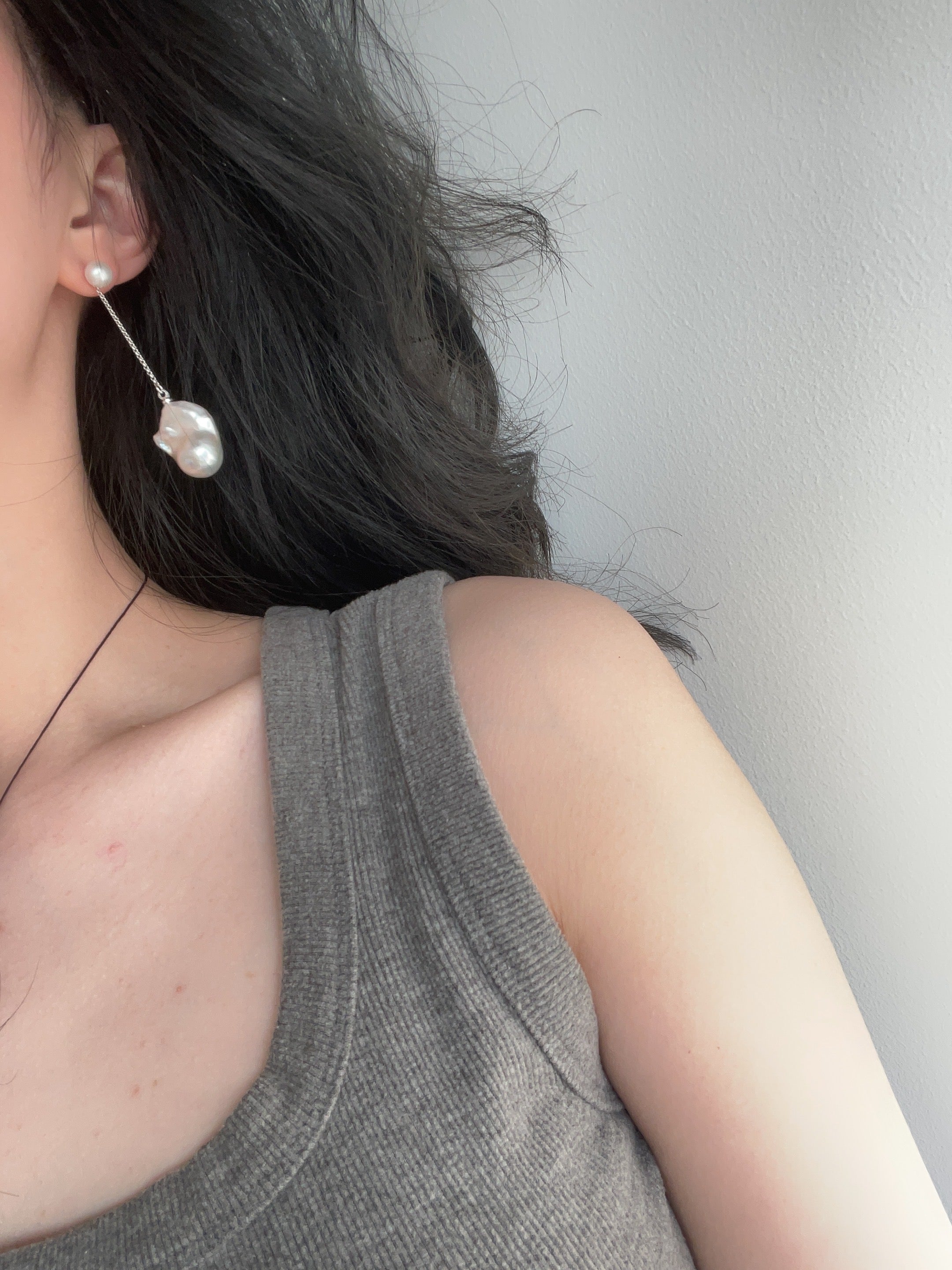 Handmade Baroque Pearl Drop Earrings
