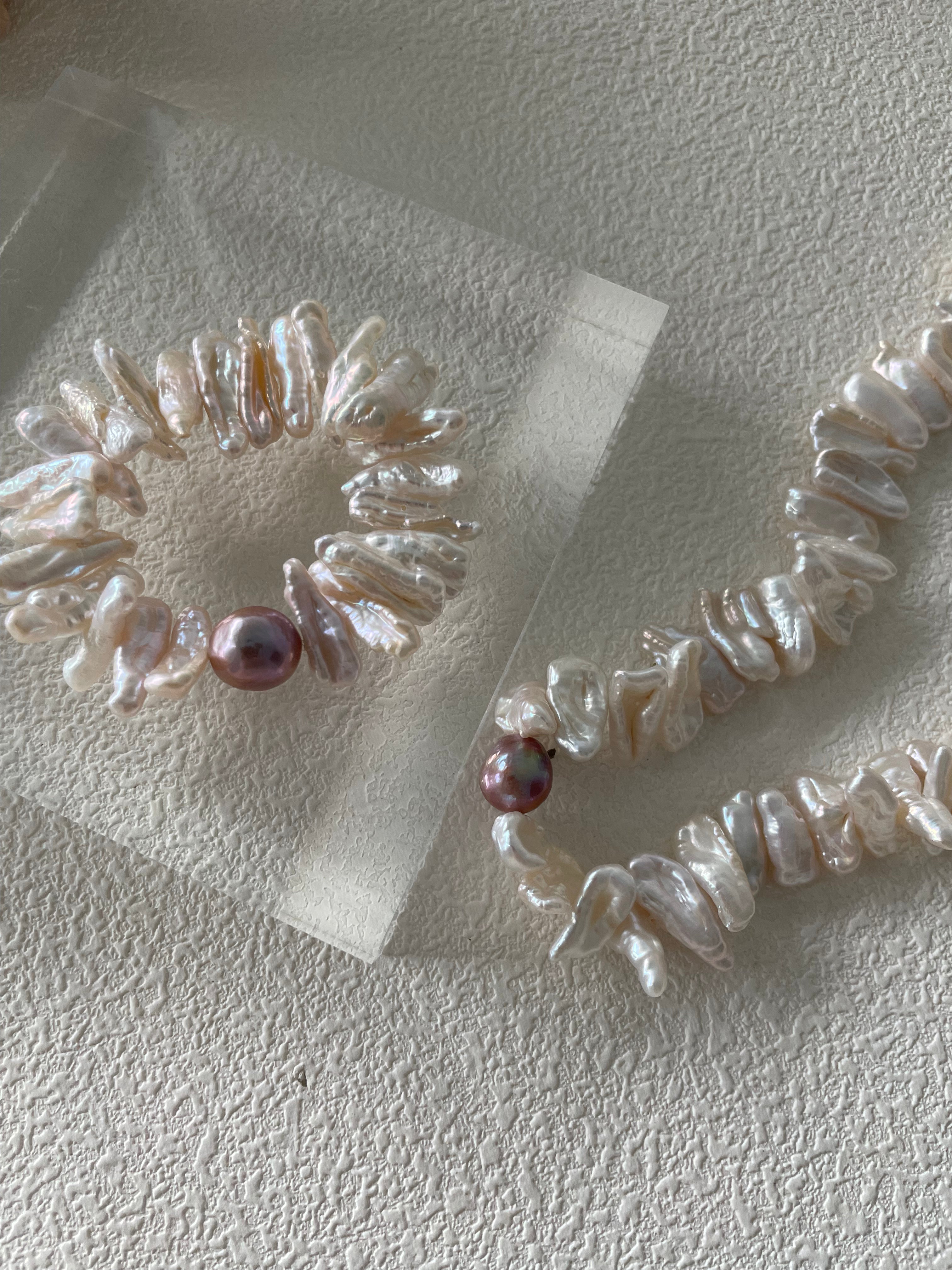 Radiant 'Sun Bloom' Keshi Pearl Bracelet - Handcrafted Statement Piece