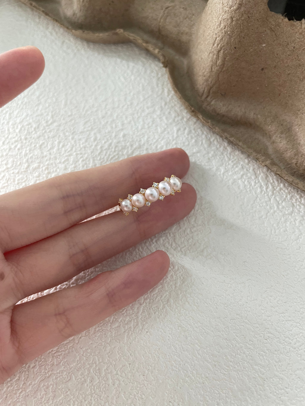 Dainty Baby Pearl & Zircon Band