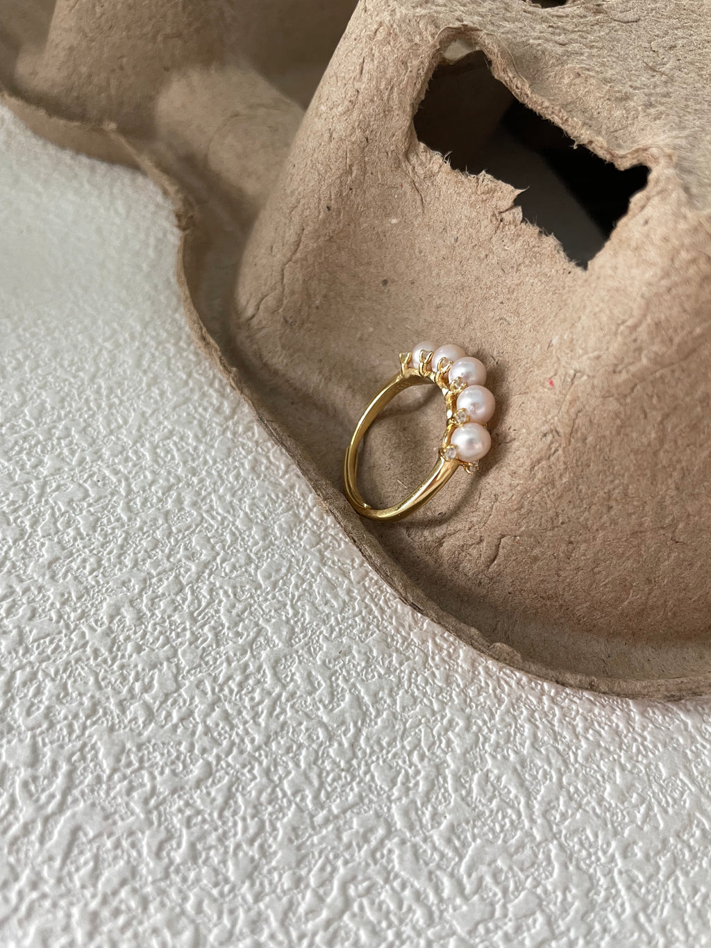Dainty Baby Pearl & Zircon Band