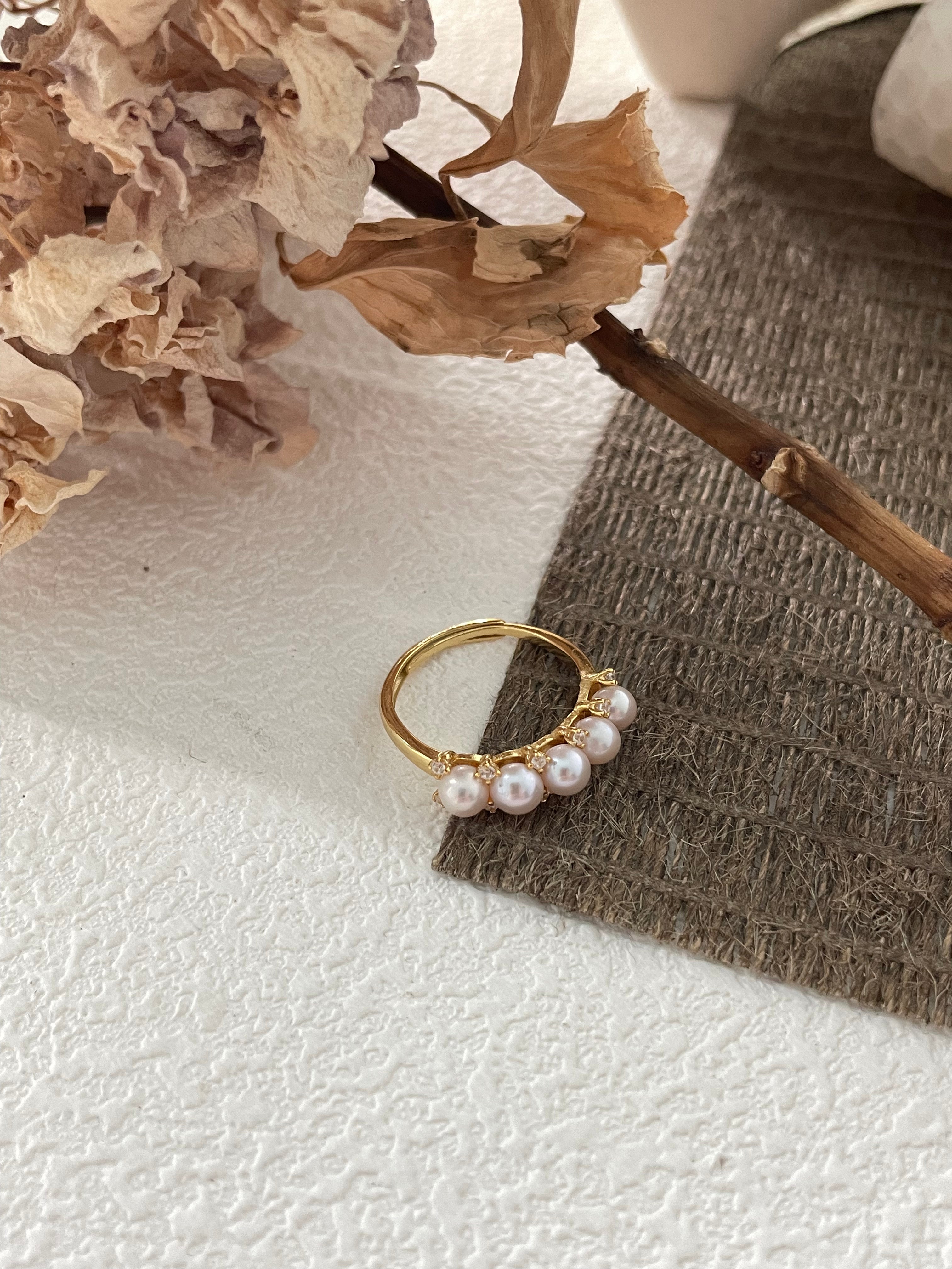 Dainty Baby Pearl & Zircon Band