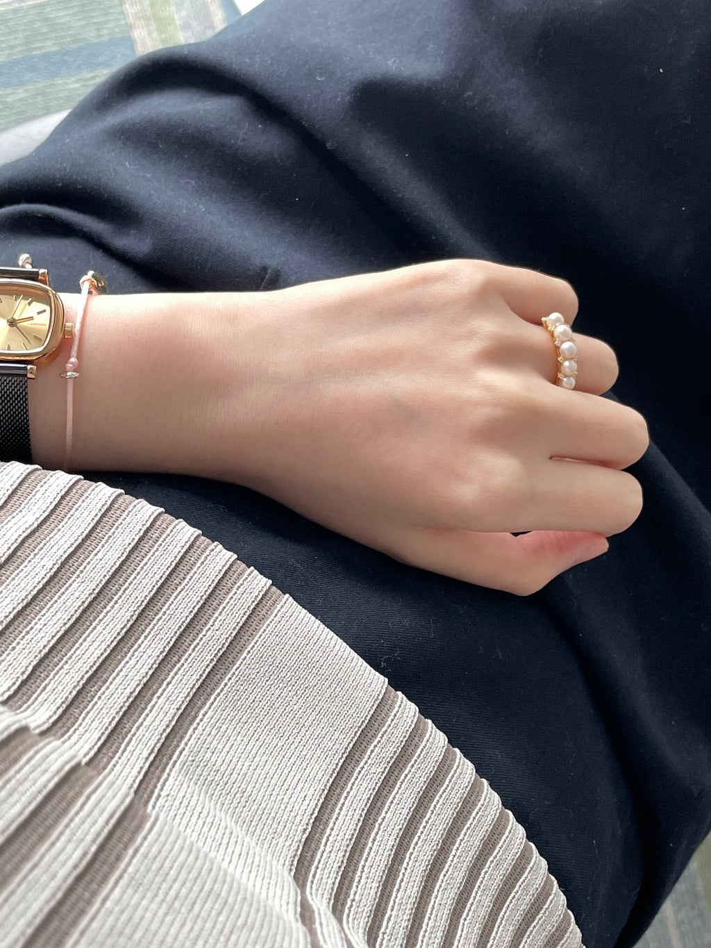 Dainty Baby Pearl & Zircon Band