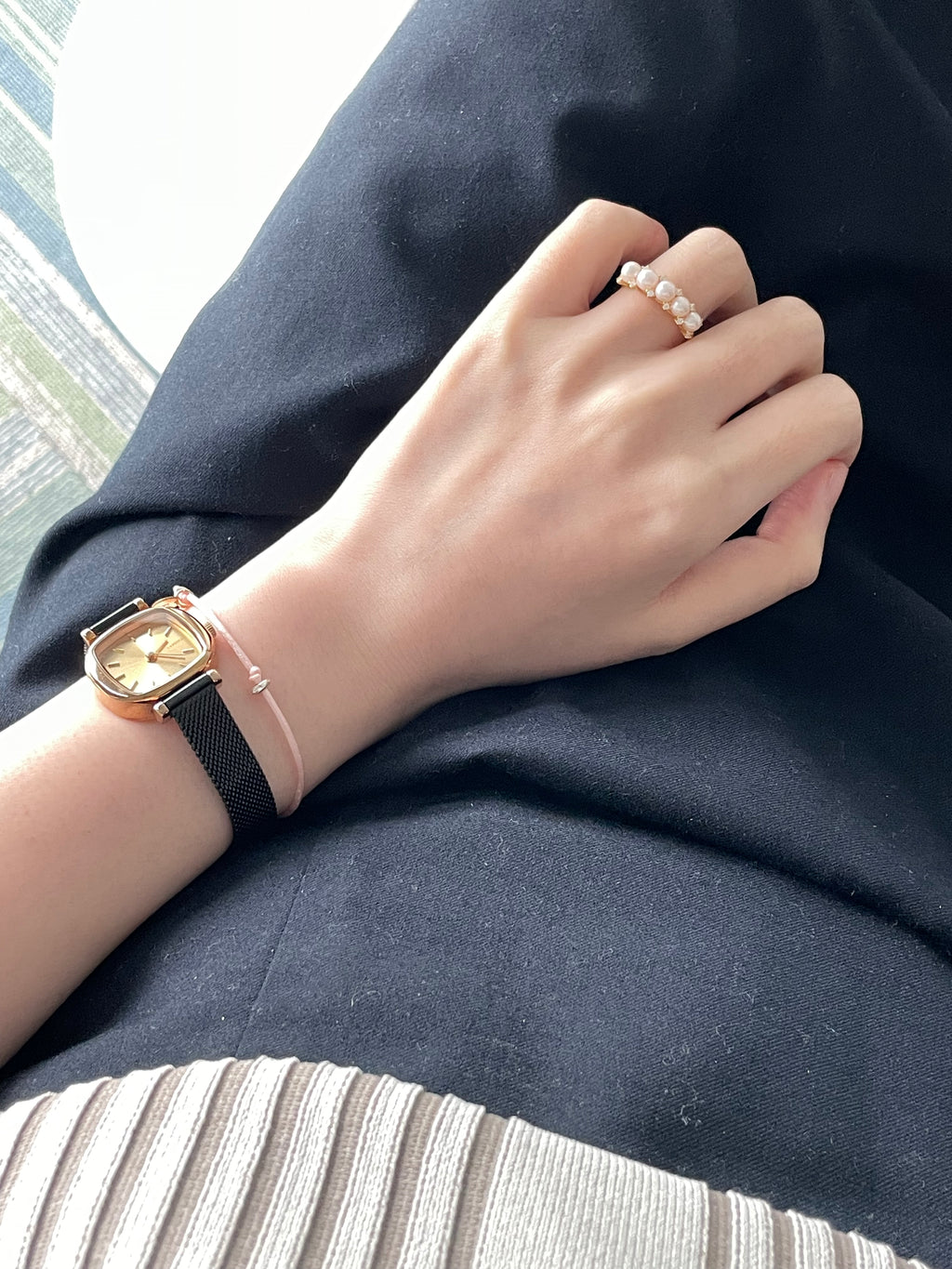 Dainty Baby Pearl & Zircon Band