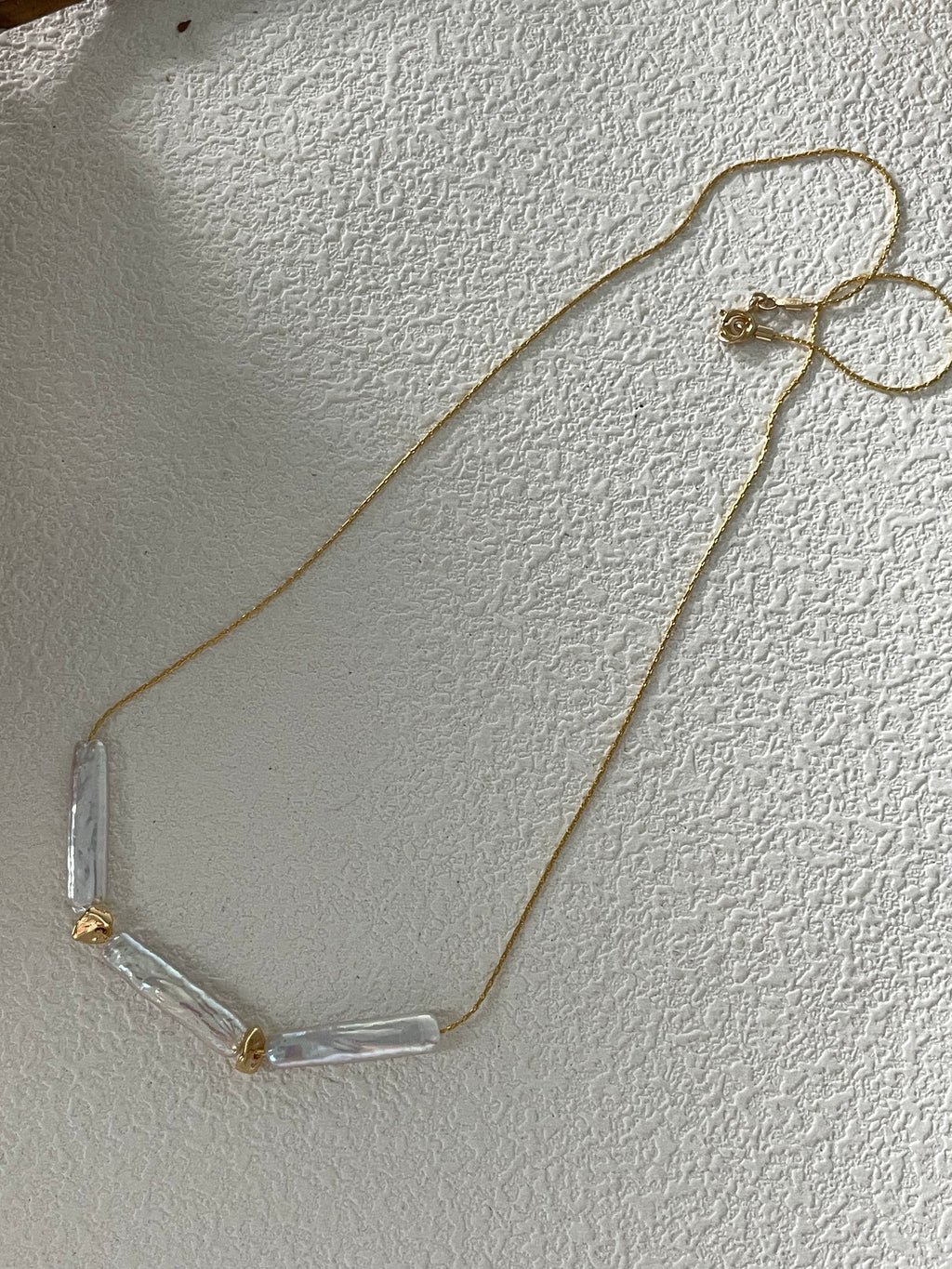 Minimal Baroque Pearl Necklace