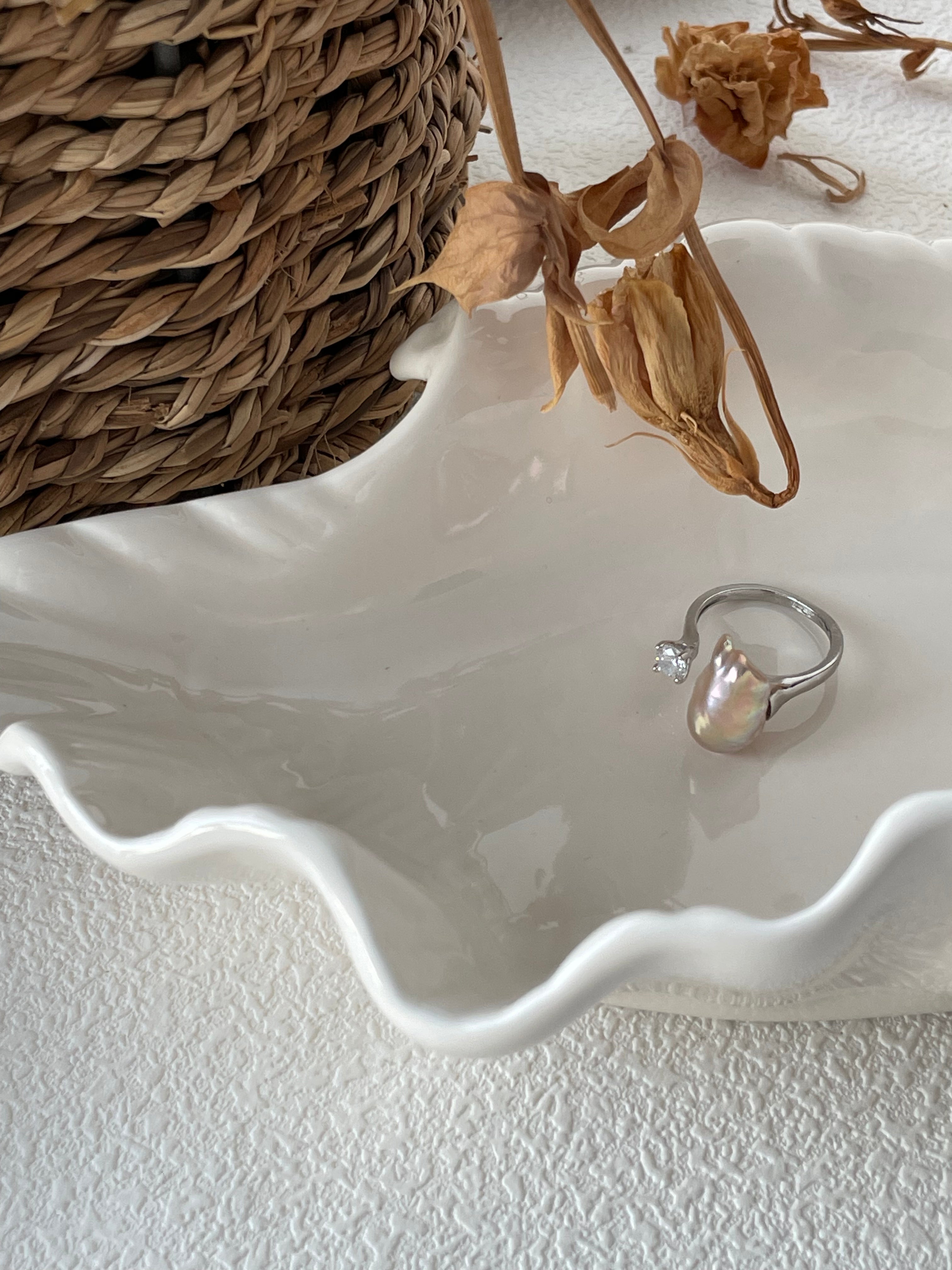 Sparkle Baroque Bean Ring