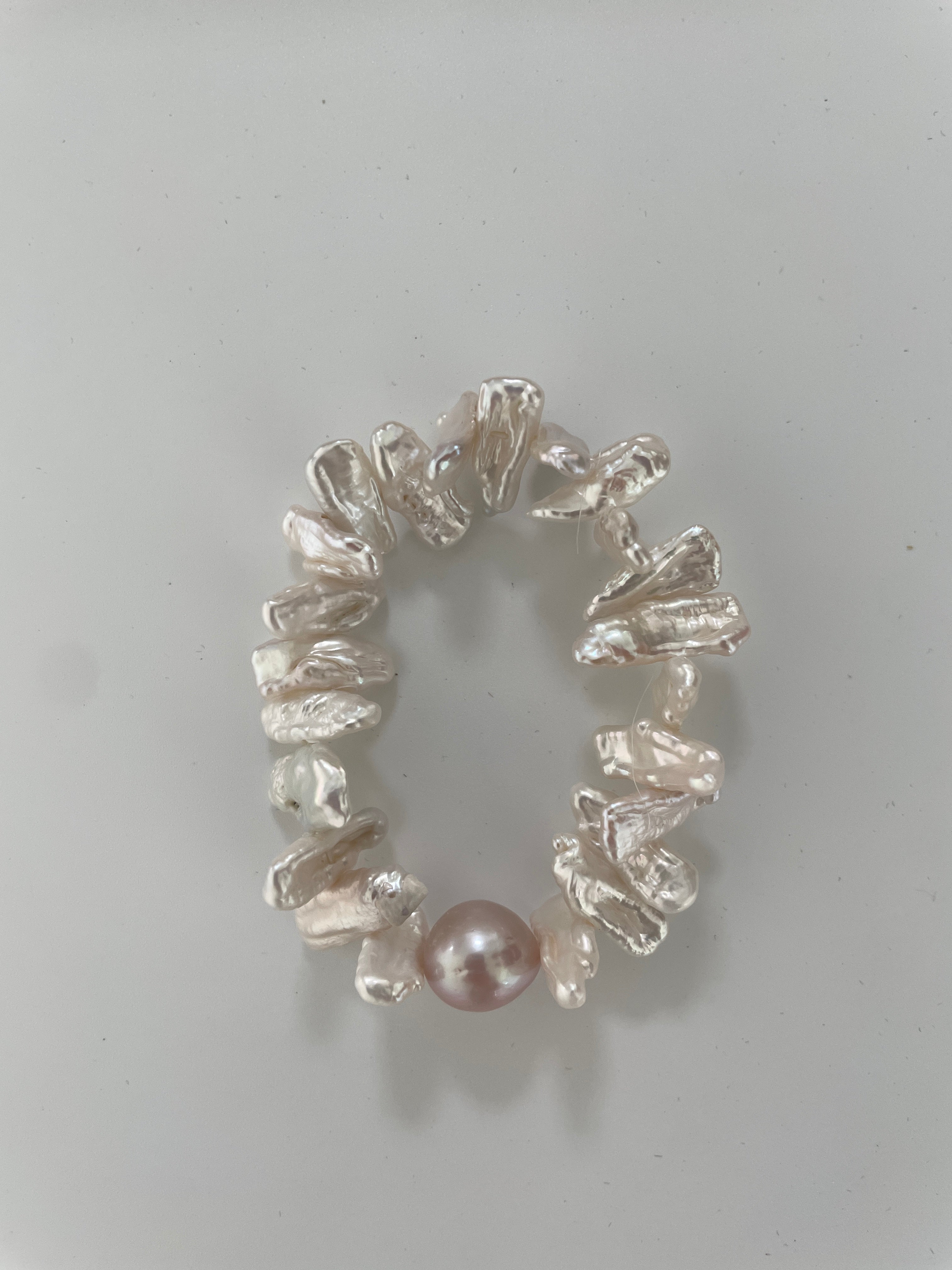 Radiant 'Sun Bloom' Keshi Pearl Bracelet - Handcrafted Statement Piece