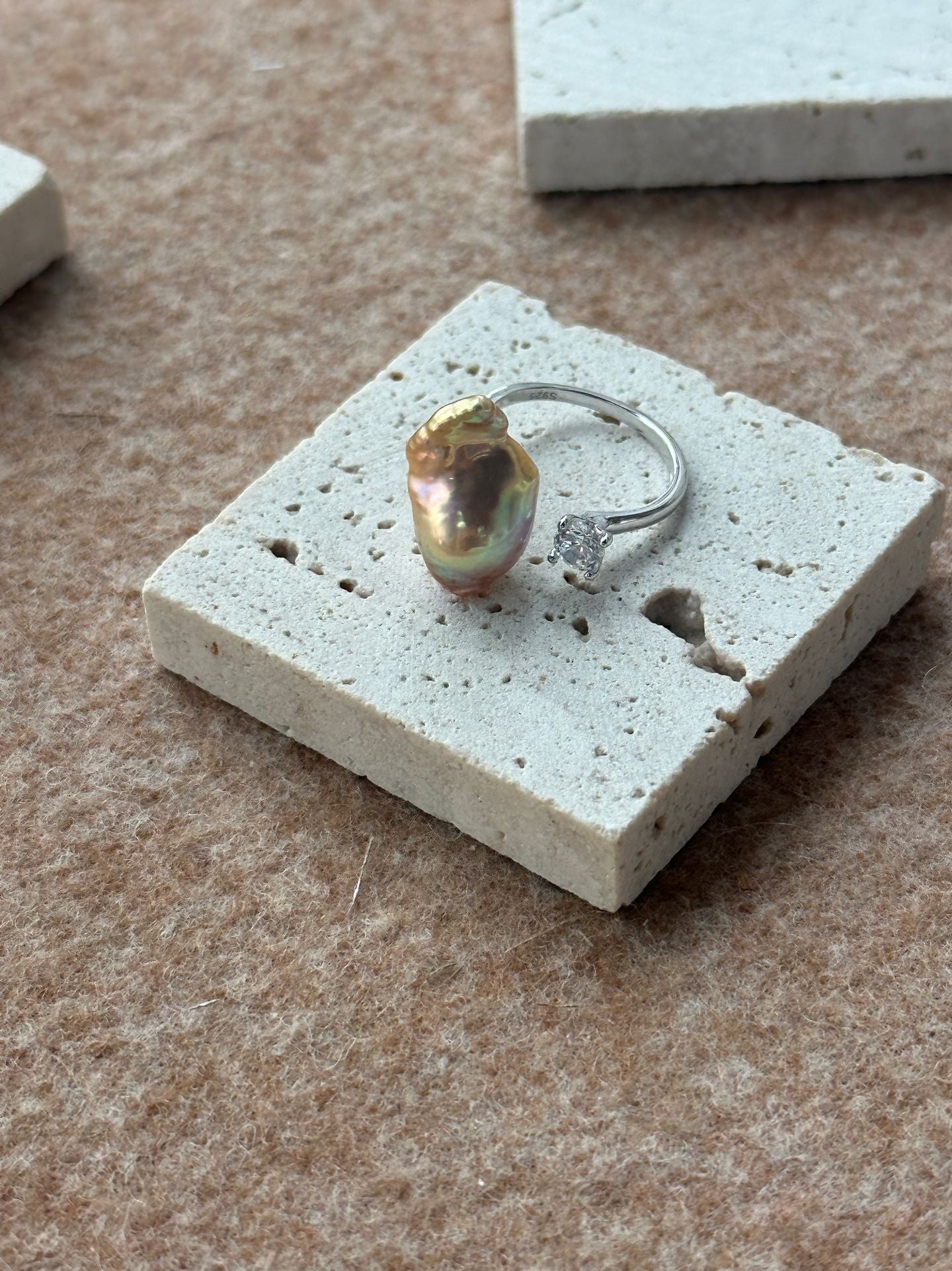 Sparkle Baroque Bean Ring