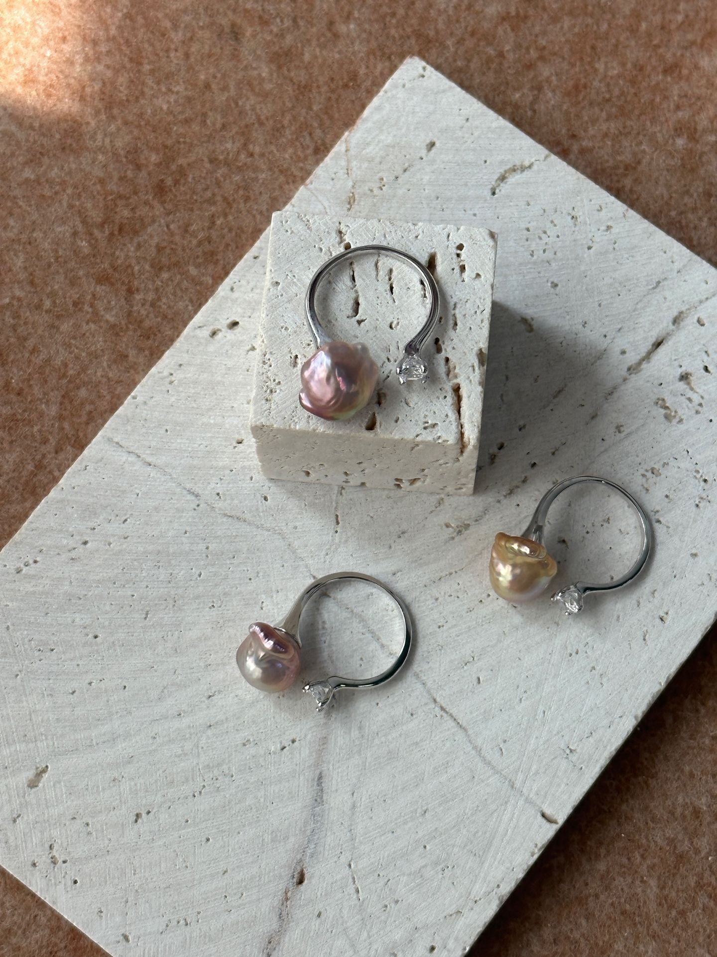 Sparkle Baroque Bean Ring