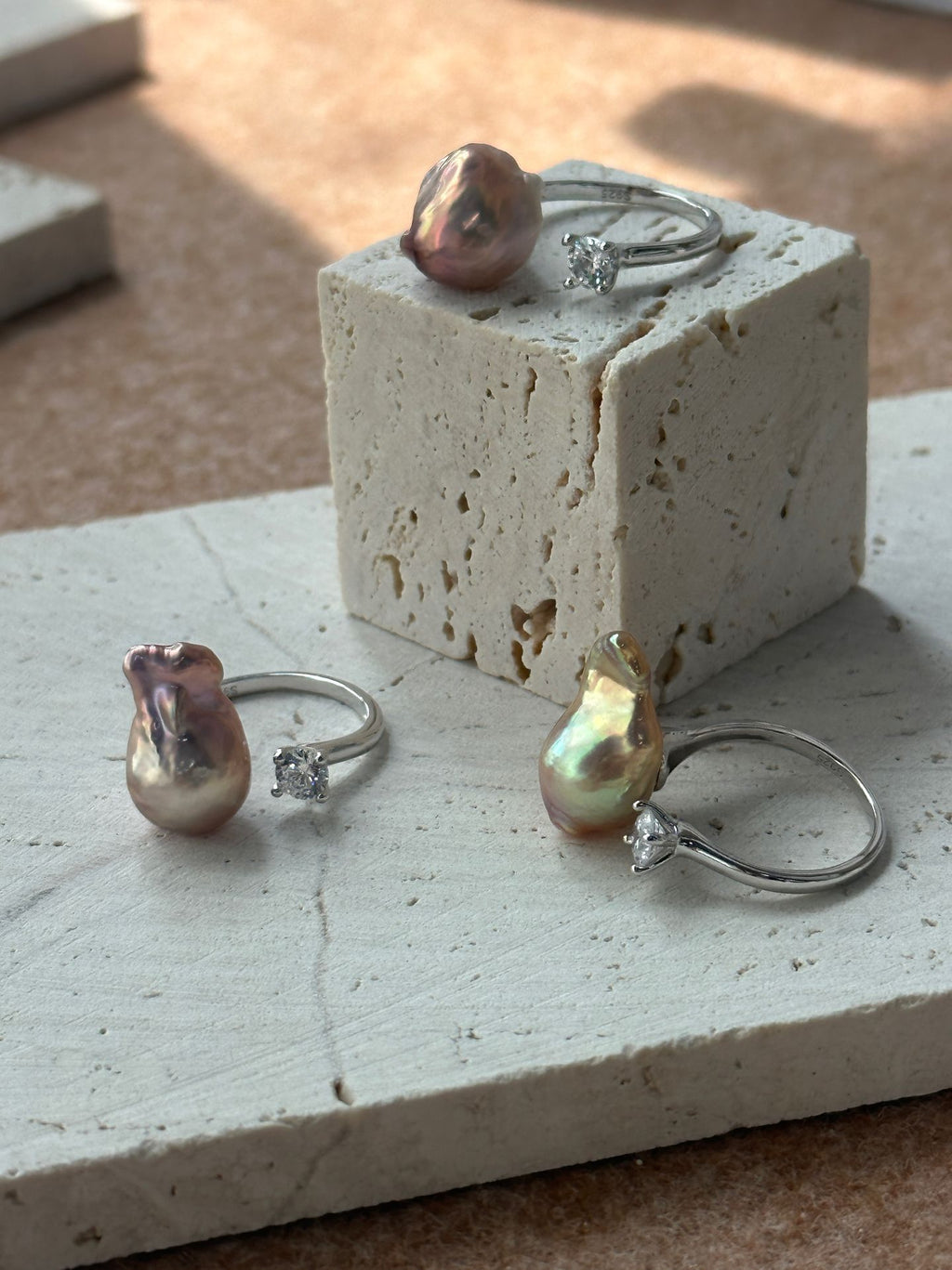 Sparkle Baroque Bean Ring