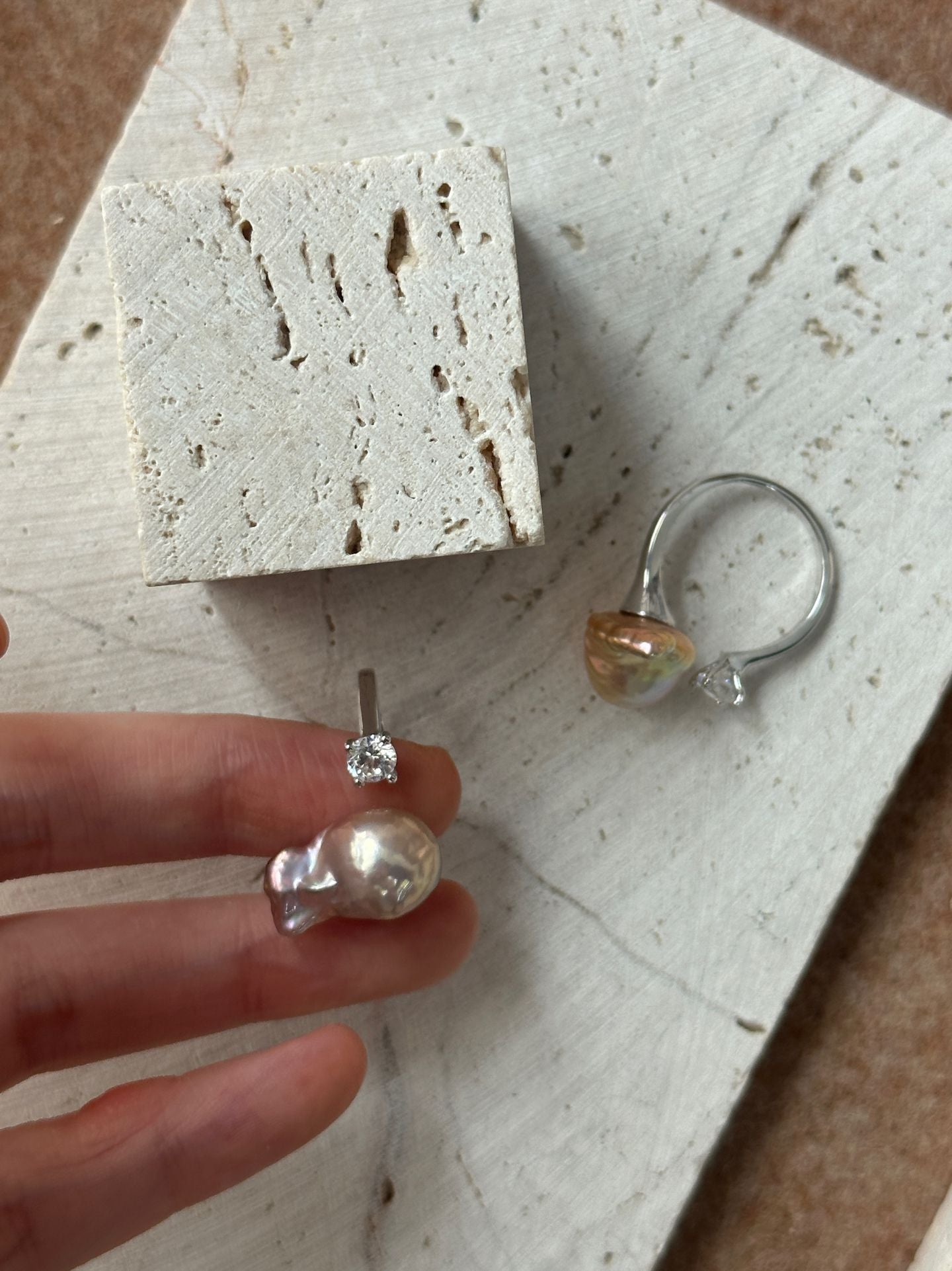 Sparkle Baroque Bean Ring