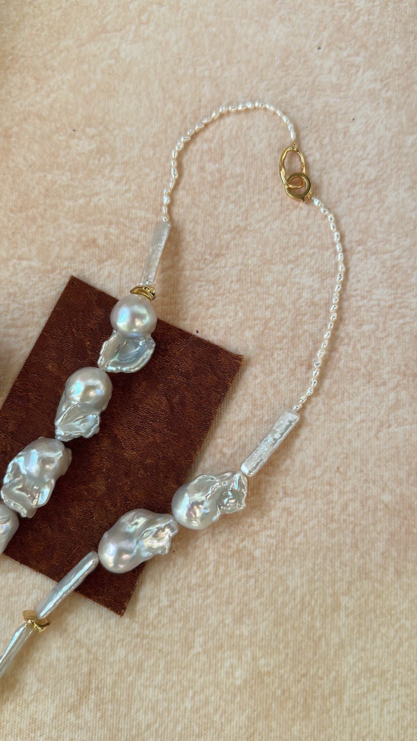 The 'Sculptural Collage' Mixed Baroque Pearl Statement Necklace