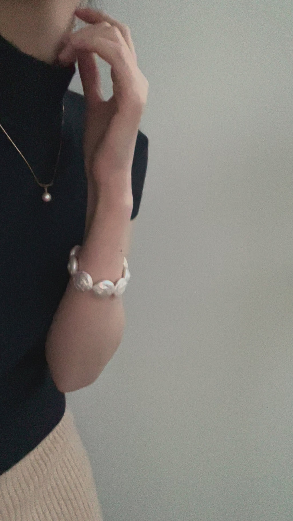 'Roman Holiday' Large Coin Pearl Bracelet